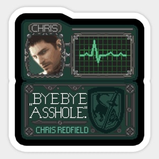 Chris Redfield Pixel Art Sticker